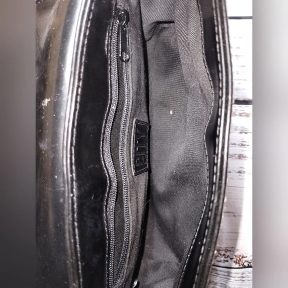 DKNY Shoulder Handbag In Patent Black Prom Dance Eveninf Y2K - Picture 2 of 8